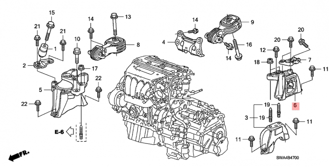 Van de Onderstellenhonda CRV 2007-2011 van de Versnellingsbak Rubbermotor trans-Onderstel 2,4 L BIJ 50850-swn-P81