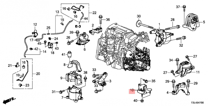 Van de Onderstellenmtg van de Versnellingsbak de Rubbermotor Oneffenheid Assy trans Honda Accord 2013-2015 2,4 L 50850-T2F-A11