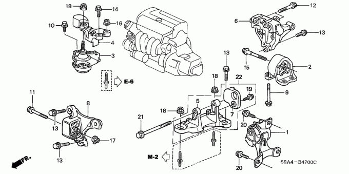 Voor Juiste Rubbermotoronderstellen Honda Civic CRV 2002-2005 2,0 L 2,4 L OEM# 50840-S7C-000